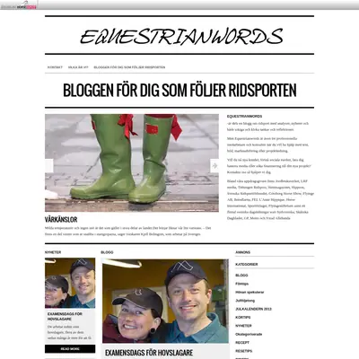 equestrianwords.se startsida 2014
