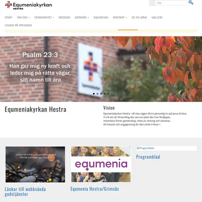 Equmeniakyrkan Hestra TV-sändning startsida 2021
