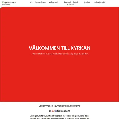 Equmeniakyrkan Huskvarna startsida 2024