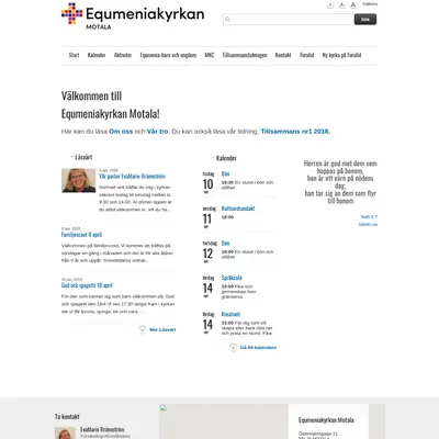 Tillsammans Equmeniakyrkan Motala startsida 2018