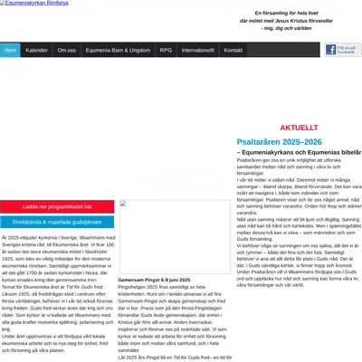 Equmeniakyrkan Rimforsa startsida 2025