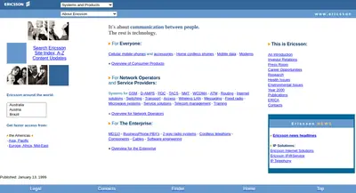 Ericsson Technology Review startsida 1999