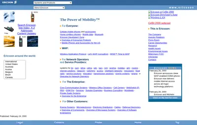 Ericsson Technology Review startsida 2000