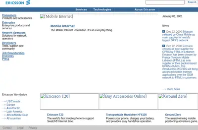Ericsson Technology Review startsida 2001