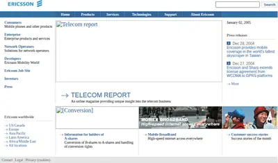 Ericsson Technology Review startsida 2005