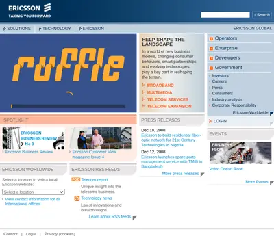 Ericsson Technology Review startsida 2009