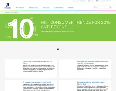 Ericsson Technology Review startsida 2016