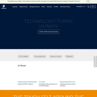 Ericsson Technology Review startsida 2018