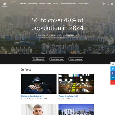 Ericsson Technology Review startsida 2019