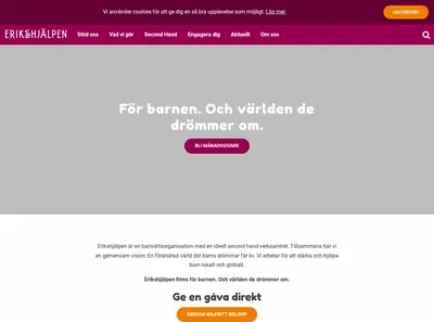 Erikshjälpen startsida 2022