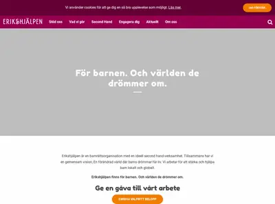 Erikshjälpen startsida 2023