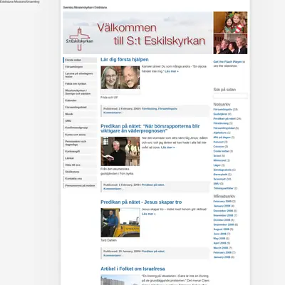 S:t Eskilskyrkans Församlingsblad startsida 2009