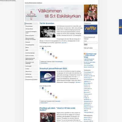 S:t Eskilskyrkans Församlingsblad startsida 2010