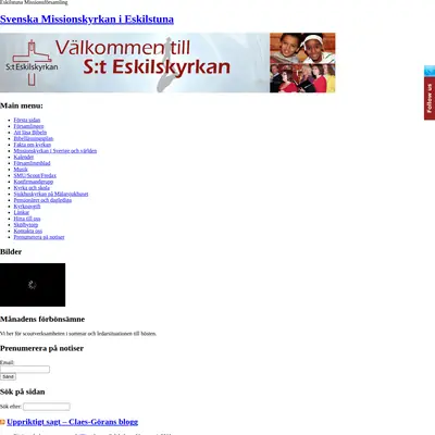 S:t Eskilskyrkans Församlingsblad startsida 2011