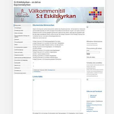 S:t Eskilskyrkans Församlingsblad startsida 2019
