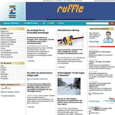 Eskilstuna Direkt startsida 2008