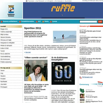 Eskilstuna Direkt startsida 2011