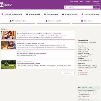 Eskilstuna Direkt startsida 2018