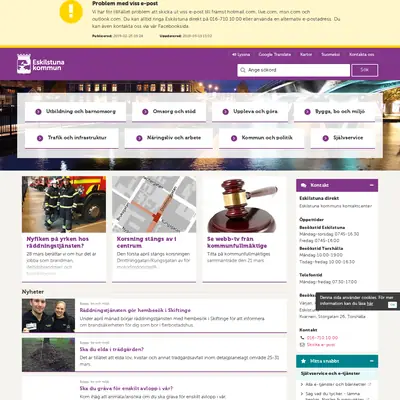Eskilstuna Direkt startsida 2019