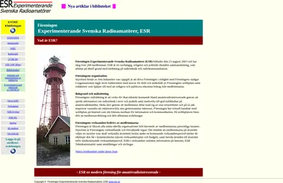 esr.se startsida 2007