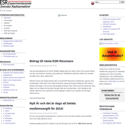 esr.se startsida 2014