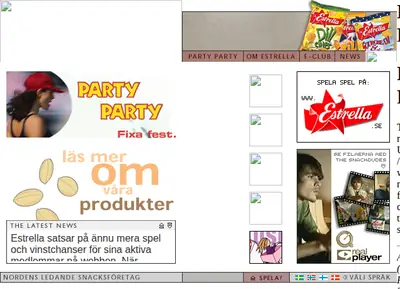 www.estrella.se startsida 2002