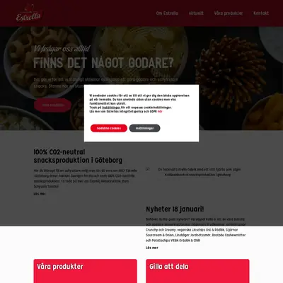 www.estrella.se startsida 2021