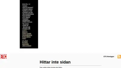 Dagens ETC startsida 1999