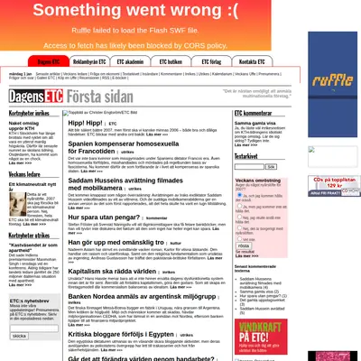 Dagens ETC startsida 2007