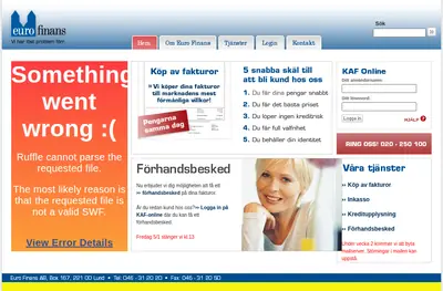 www.eurofinans.se startsida 2007