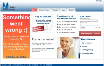 www.eurofinans.se startsida 2008
