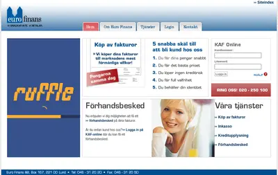 www.eurofinans.se startsida 2009