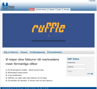 www.eurofinans.se startsida 2012