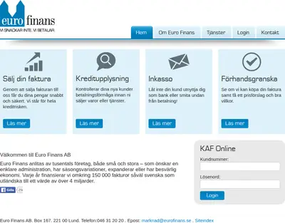 www.eurofinans.se startsida 2017