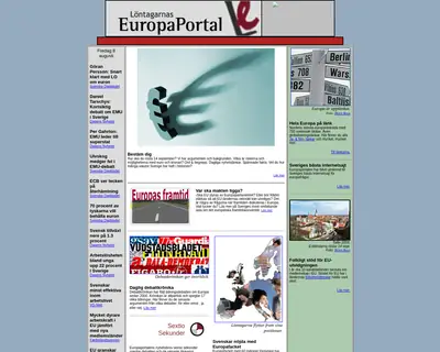 www.europaportalen.se startsida 2003
