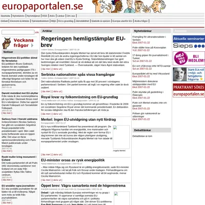www.europaportalen.se startsida 2007