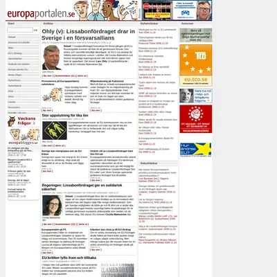 www.europaportalen.se startsida 2008