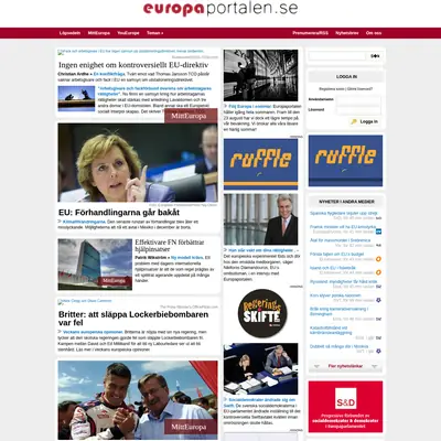 www.europaportalen.se startsida 2010