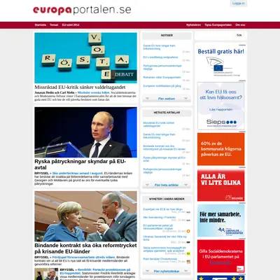 www.europaportalen.se startsida 2014