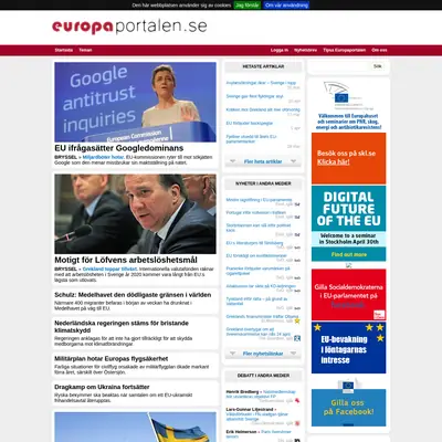 www.europaportalen.se startsida 2015