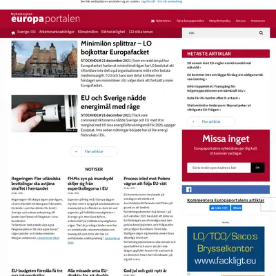 www.europaportalen.se startsida 2022