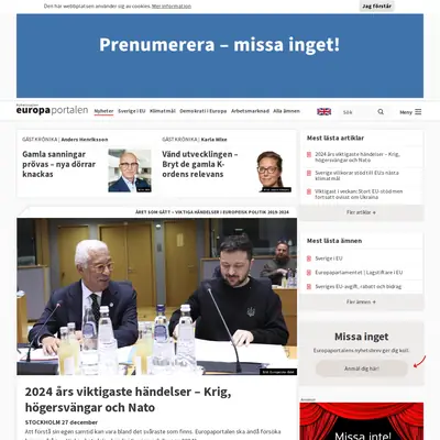 www.europaportalen.se startsida 2025