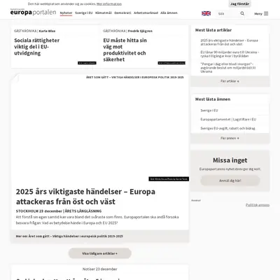 www.europaportalen.se startsida 2026