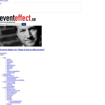 www.eventeffect.se startsida 2018