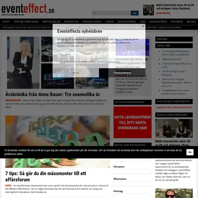 www.eventeffect.se startsida 2024