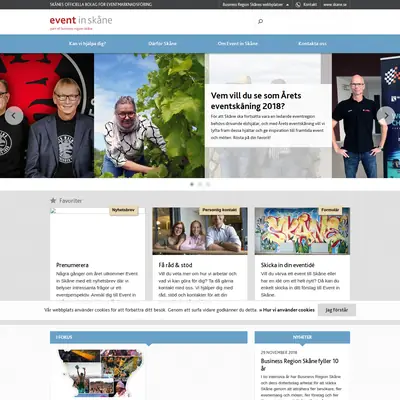 eventinskane.com startsida 2019