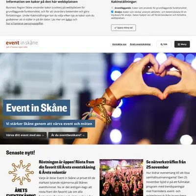 eventinskane.com startsida 2022