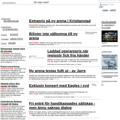 www.eventnews.se startsida 2008
