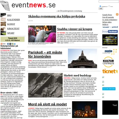 www.eventnews.se startsida 2011