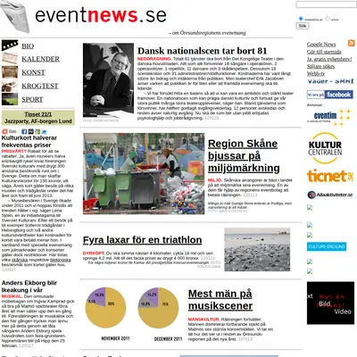 www.eventnews.se startsida 2012